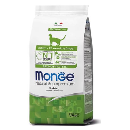 Monge Natural Monoprotein Adult - Coniglio - 1,5kg 1