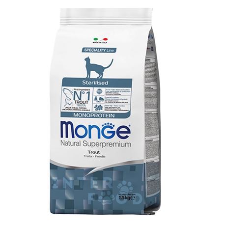 Monge Natural Monoprotein Sterilised - Trota - 1,5kg 1