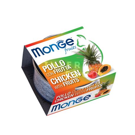 Monge Fruits - Sfilaccetti di pollo con frutta - 80g 1