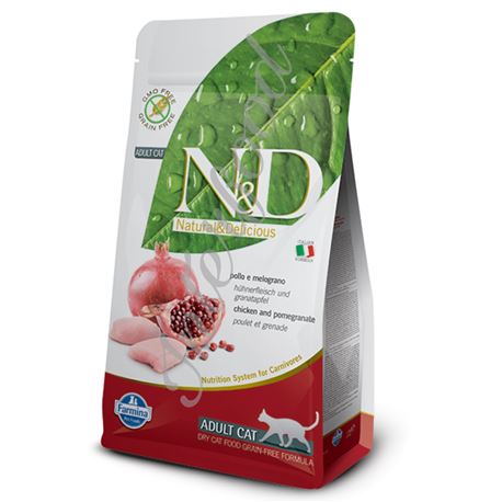 FARMINA N&D GRAIN FREE FELINE - CHICKEN & POMEGRANATE ADULT - 300gr 1