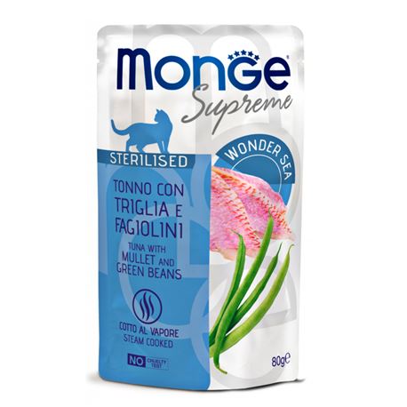 Monge Supreme - Tonno con Triglia e Fagiolini - Sterilised - 24 x 80g 1