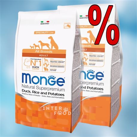 Monge SL All Breeds Anatra, Riso e Patate - 2x12kg