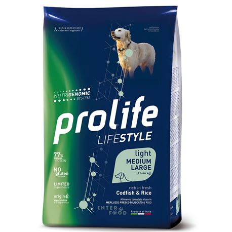 PROLIFE Life Style Adult Light Codfish & Rice - M/L - 12kg