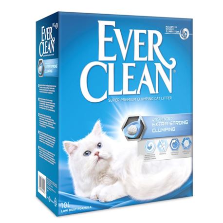 EVER CLEAN  UNSCENTED EXTRA STRONG CLUMPING - LETTIERA per GATTI - 10lt 1