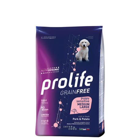 PROLIFE Grain Free Puppy Sensitive Pork & Potato - Medium/Large - 2,5kg