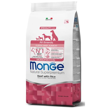 Monge SL All Breeds Puppy & Junior Manzo e Riso - 2,5kg