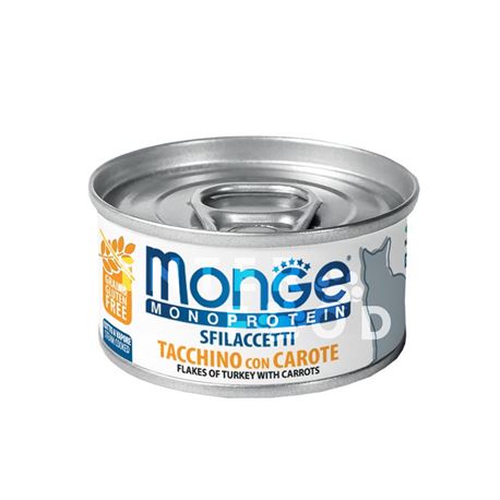 Monge Monoprotein - Sfilaccetti di tacchino con carote - 80g 1